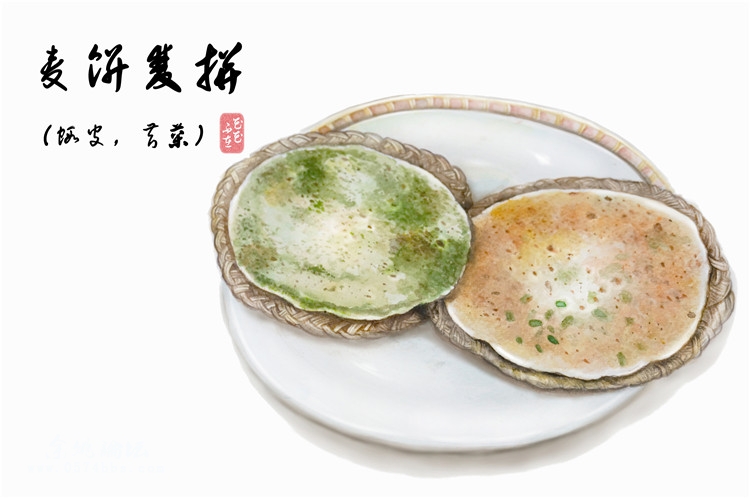 宁海麦饼双拼,虾皮,苔菜口味.jpg