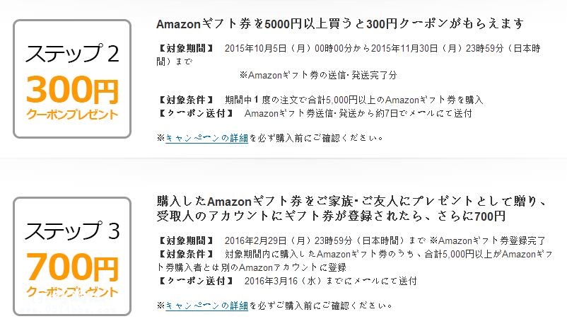 日本亚马逊礼品卡买5000日元赠1000日元