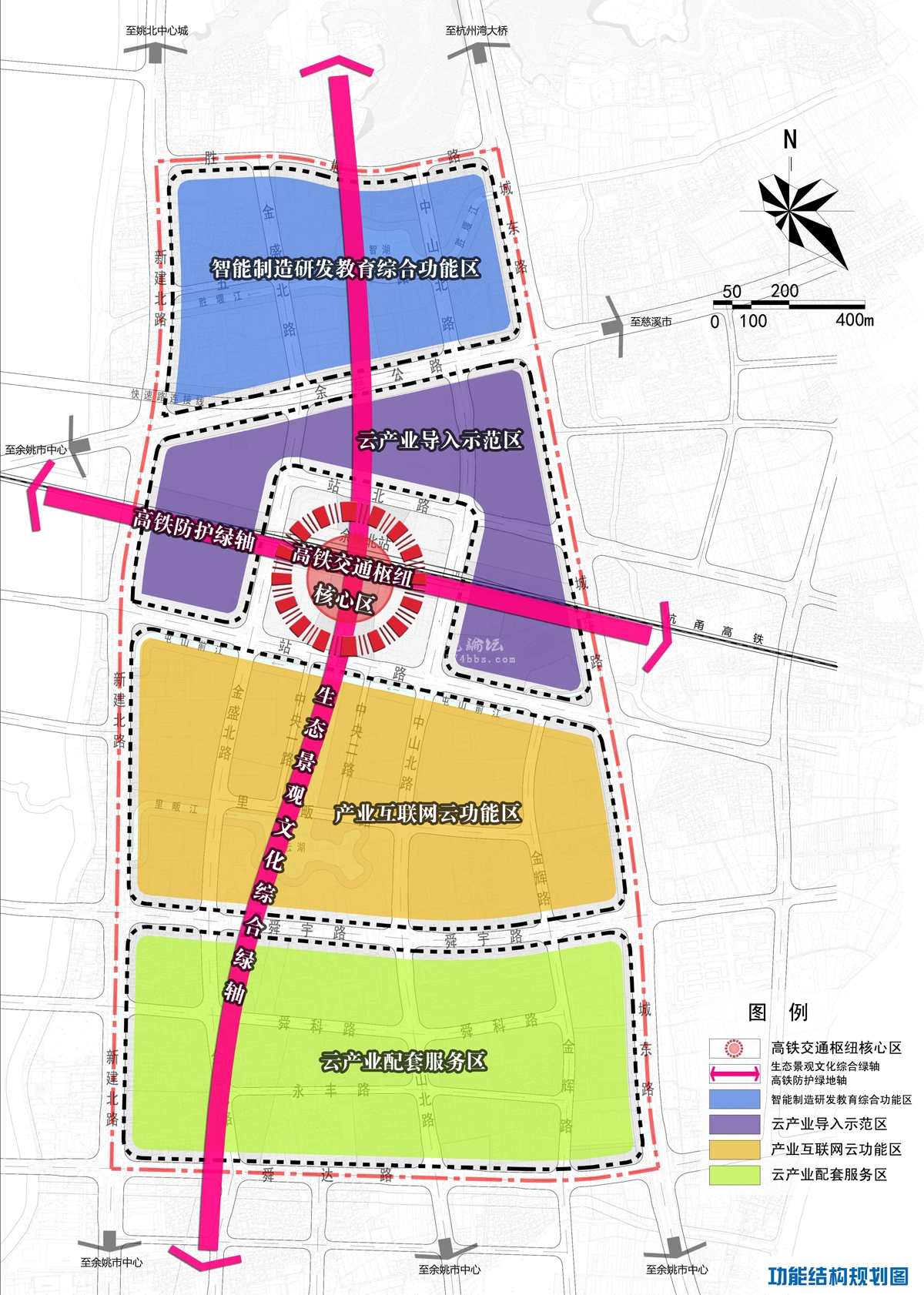 余姚北,15年规划图,2030年冒出大量拆迁户